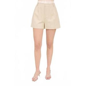NEW THE WORKSHOP kalene high-waist front pleat shorts in khaki